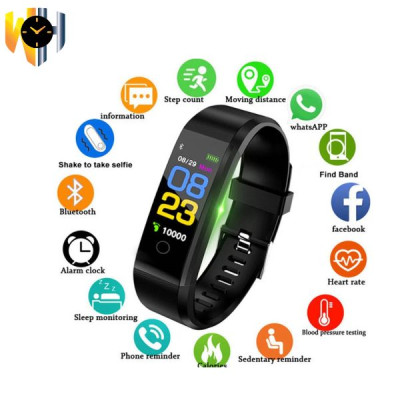115plus Smart Watch Men Women Fitness Tracker Sport Watch Waterproof Smartwatch Heart Rate Blood Pressure Monitor Smart Band