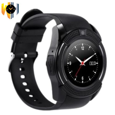 V8 Smart Watch Support Sim TF Card Bluetooth Clock with Camera for Smartphone