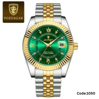 POEDAGAR 910 Luxury Stainless steel Wrist Watch For Man - Waterproof Men Watch Quartz - Stainless Steel Men's Watch - Stainless steel Watch