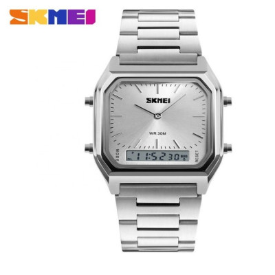 SKMEI 1220 Stainless Steel Dual Display Casual Watch