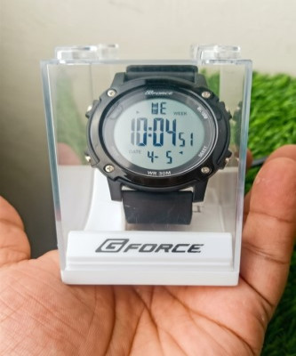 GFORCE -8111 Full 100% Waterproof Soft Belt Hand Watch Full Black