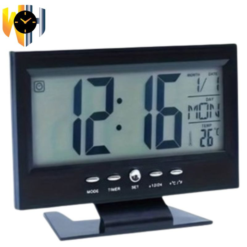 LCD Alarm Clock 8082 Voice control Back Light