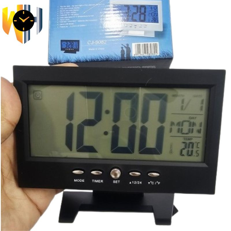 LCD Alarm Clock 8082 Voice control Back Light