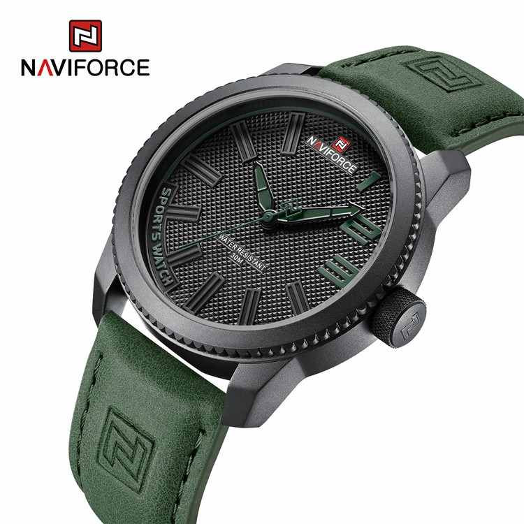 Naviforce 9202 Casual Leather Watch - Men's Fashion Watch