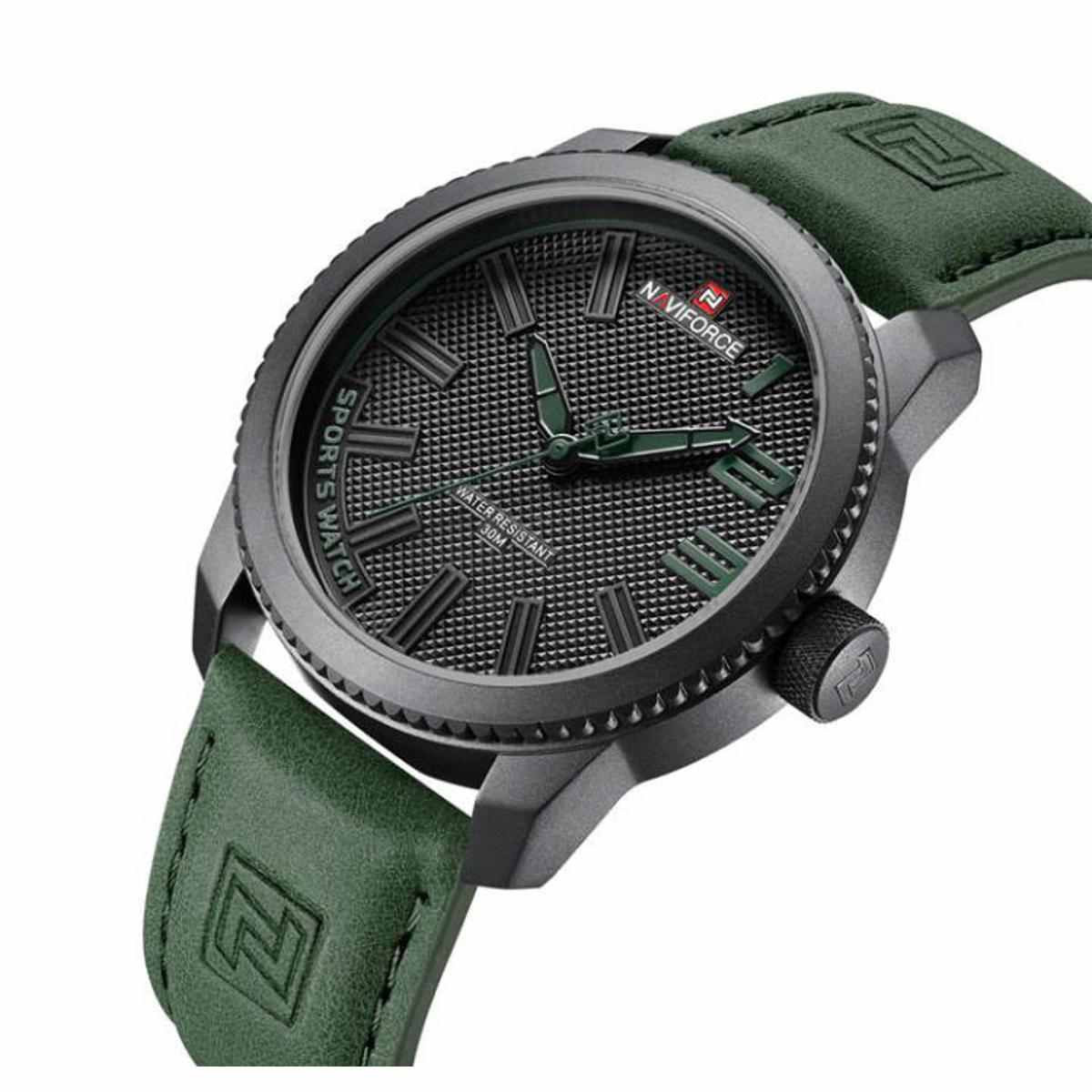 Naviforce 9202 Casual Leather Watch - Men's Fashion Watch