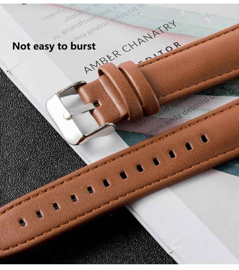Ex Classic Leather Cowhide Quick Release Leather Watchbands Smart Strap Pin Buckle Universal Wrist Band Bracelet 22mm Watch Strap Belts