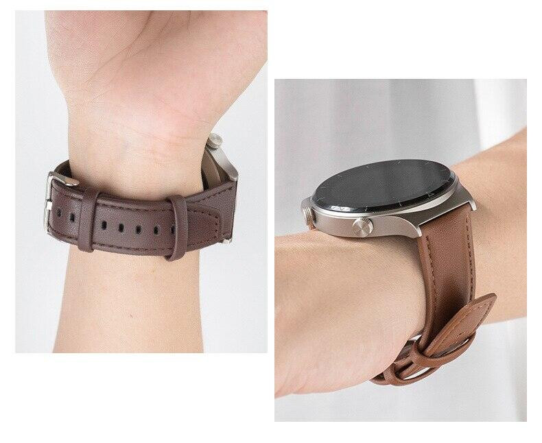 Ex Classic Leather Cowhide Quick Release Leather Watchbands Smart Strap Pin Buckle Universal Wrist Band Bracelet 22mm Watch Strap Belts