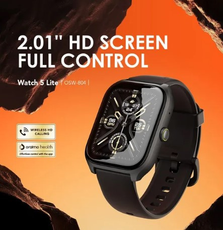 Oraimo Watch 5 Lite BT calling Smart Watch Black with warranty-OSW-804 Price in Bangladesh