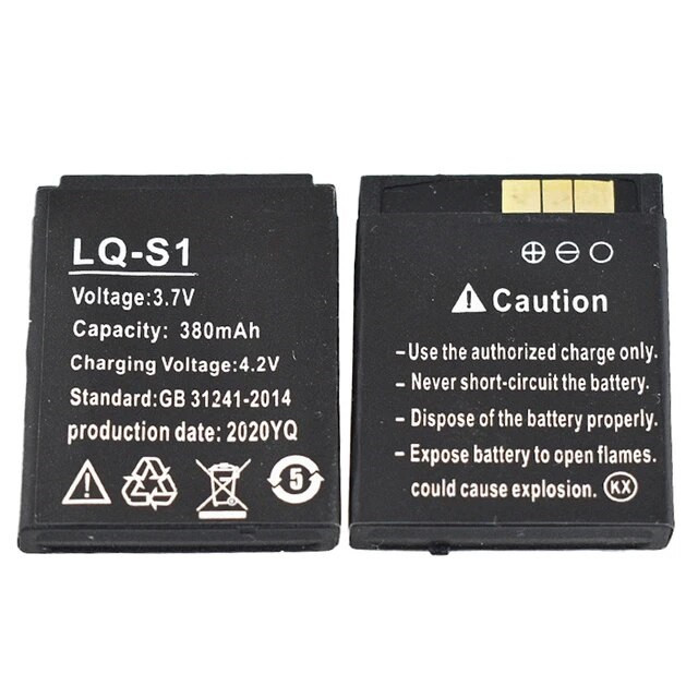 Smart Watch Battery For DZ09 , A1 , V8 , X6 , T8 , Q18, 380mah Watch Battery