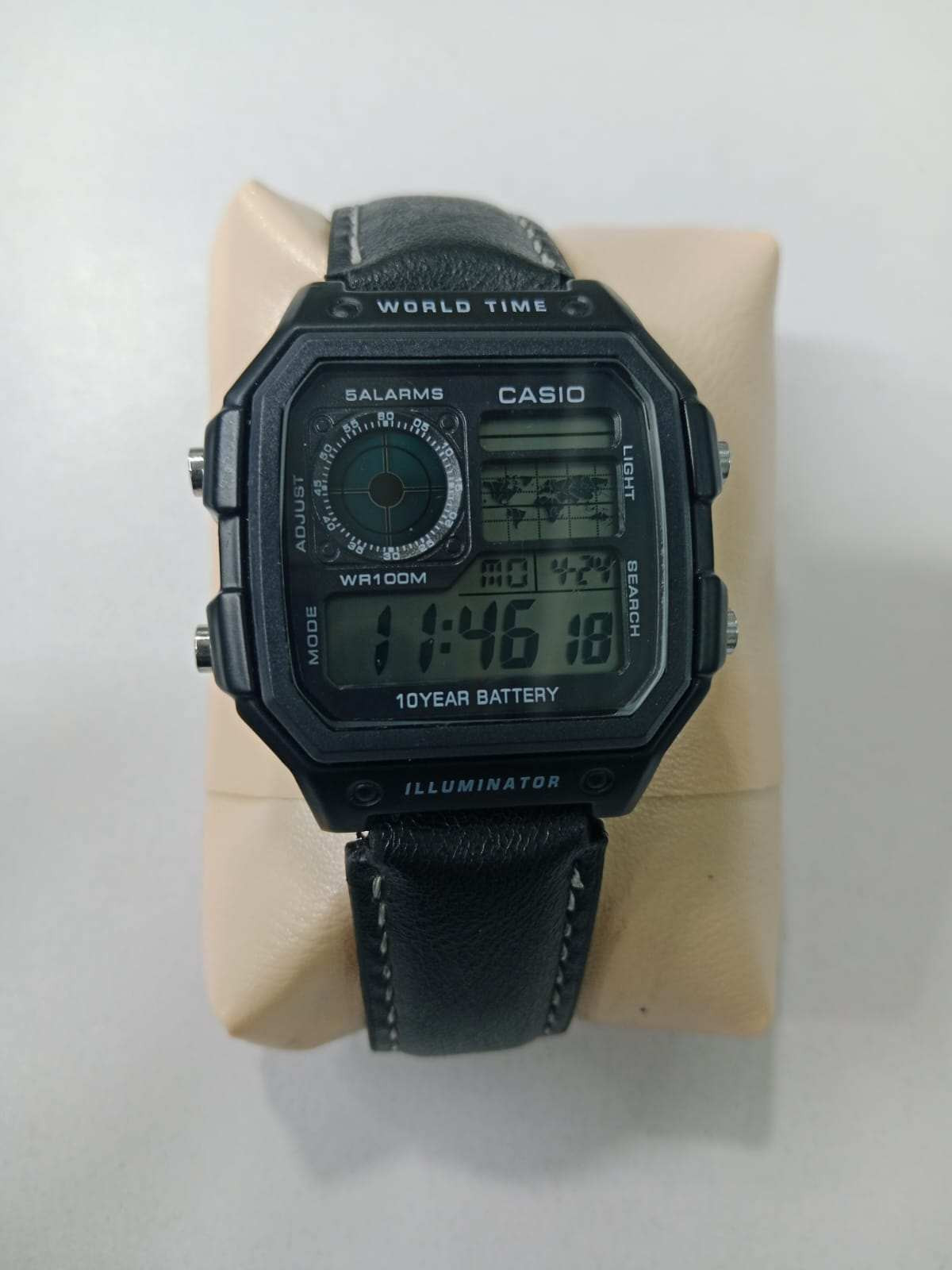 Casio World Time Digital  Watch AE-1200WHD-1AVDF-চকলেট কালার