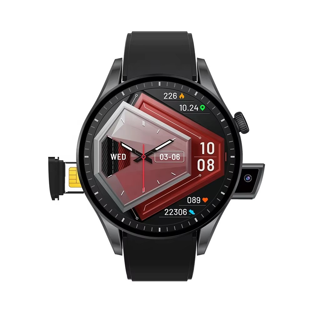 BW16 Sim Smartwatch with Camera & Double Belt. Bluetooth Calling Smart Watch Round Screen Phone Watch