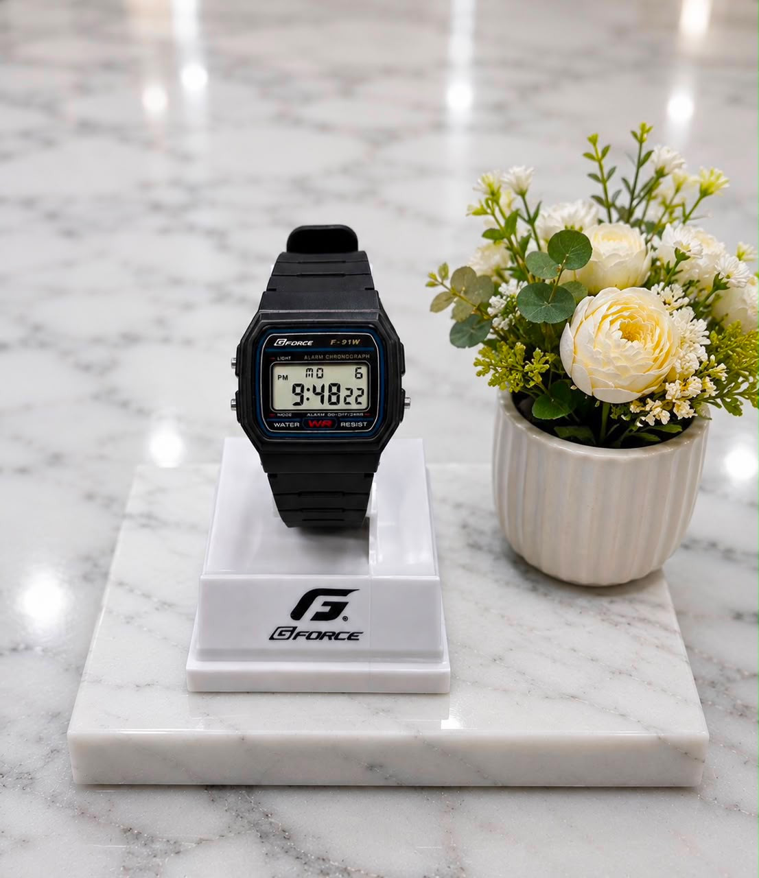 G-Force F-91W 100% Waterproof  Belt Watch