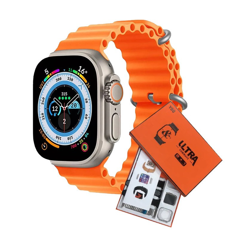 Y80 Ultra Smart Watch Apple Clone With 8 Straps