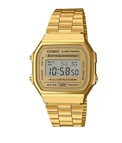 Casio Classic Digital Golden Unisex Chain Watch -A159W