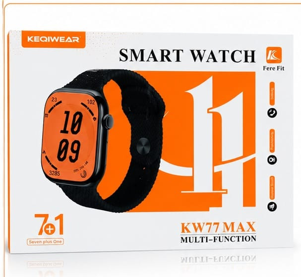 KW77 KEQIWEAR KW77 MAX 7+1 Smart Watch ৭টি স্ট্র্যাপসহ