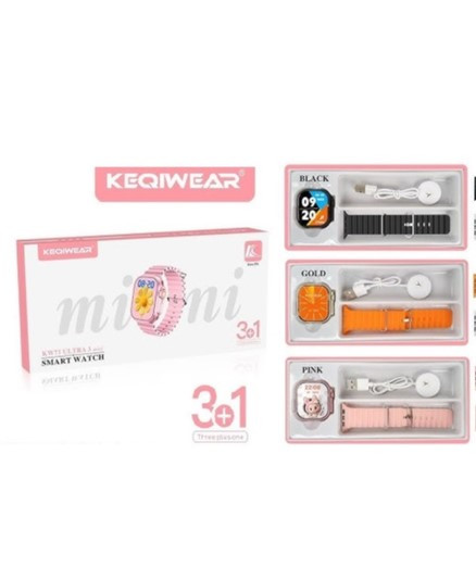 KW71 ULTRA 3 mini SMART KEQIWEAR WATCH With Three 3 Straps Band